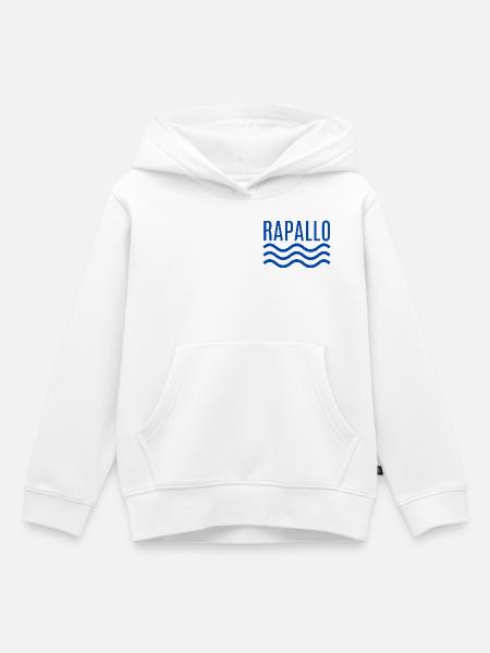 Rapallo Seawave-Emblem - Kinder Premium Organic Hoodie - Weiß