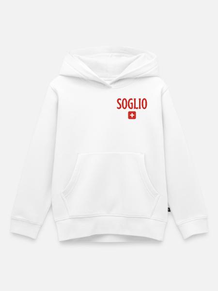 Soglio-Schweiz-Flagge - Kinder Premium Organic Hoodie - Weiß