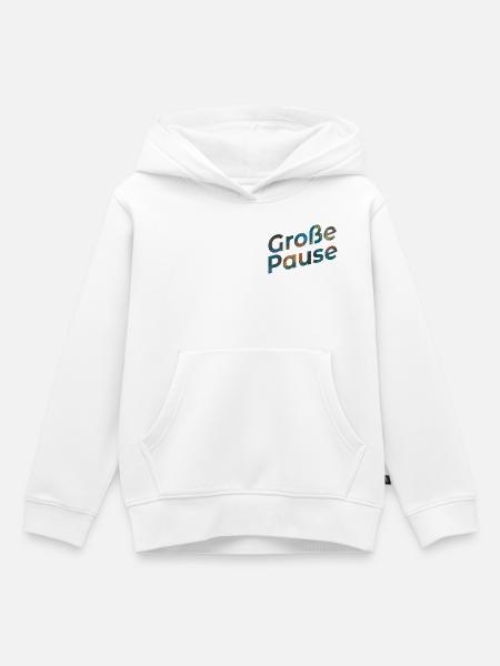 Große Pause - Kinder Premium Organic Hoodie - Weiß