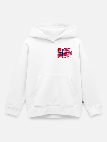 Norwegen  - Kinder Premium Organic Hoodie - Weiß