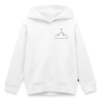 L’amour de la montagne - Sweat Premium à capuche enfant bio - blanc - Devant - AI Model Kid Female (0cm)
