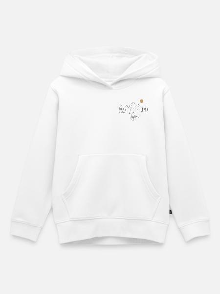 Kajak auf dem See - Kinder Premium Organic Hoodie - Weiß