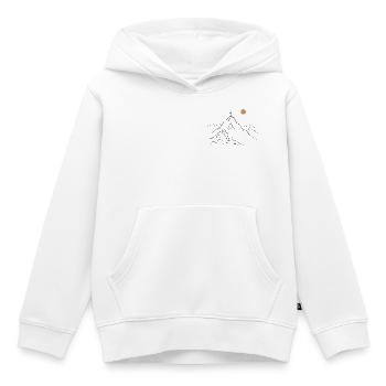 Croix du sommet au lever du soleil - Sweat Premium à capuche enfant bio - blanc - Devant - AI Model Kid Female (0cm)