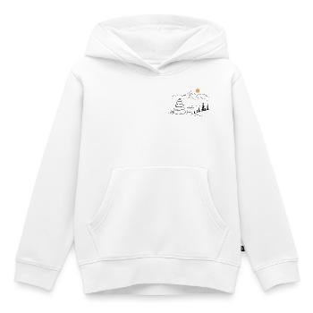 Cairn - Sweat Premium à capuche enfant bio - blanc - Devant - AI Model Kid Female (0cm)