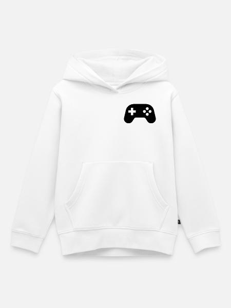 Gaming Controller - Kinder Premium Organic Hoodie - Weiß