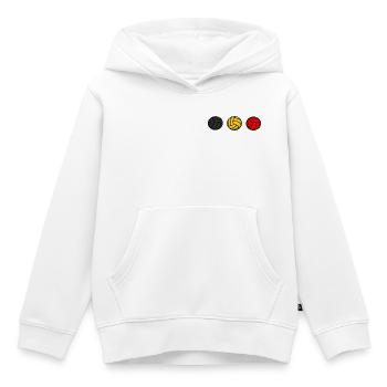 Belgischer Volleyball - Kinder Premium Organic Hoodie - Weiß - Vorne - AI Model Kid Female (0cm)