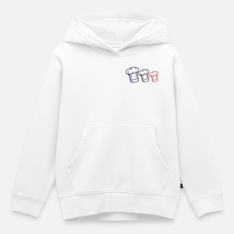 Toque drapeau français - Sweat Premium à capuche enfant bio - blanc