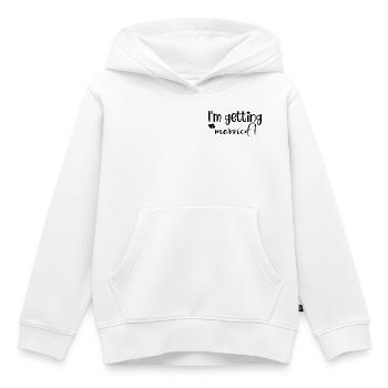 SE MARIER AVEC LA MARIÉE - Sweat Premium à capuche enfant bio - blanc - Devant - AI Model Kid Female (0cm)