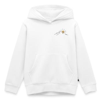 Mountain Sun - Kids Premium Organic Hoodie - white - Front - AI Model Kid Female (0cm)