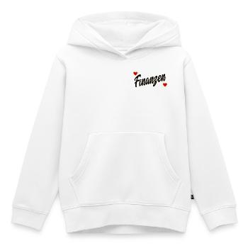 GELD LIEBEN FINANZEN - Kinder Premium Organic Hoodie - Weiß - Vorne - AI Model Kid Female (0cm)