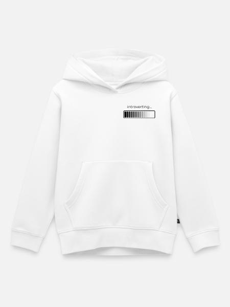 introvertierte Belastung - Kinder Premium Organic Hoodie - Weiß