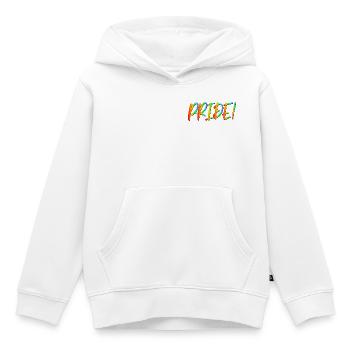 SCHRIFTZUG PRIDE - LGBTQ COMMUNITY - Kinder Premium Organic Hoodie - Weiß - Vorne - AI Model Kid Female (0cm)