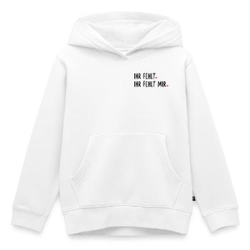 ABSCHIED TRENNUNG - IHR FEHLT MIR - Kinder Premium Organic Hoodie - Weiß - Vorne - AI Model Kid Female (0cm)