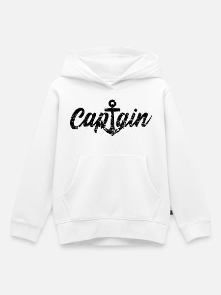 CAPTAIN KAPITÄN - Kinder Premium Organic Hoodie - Weiß