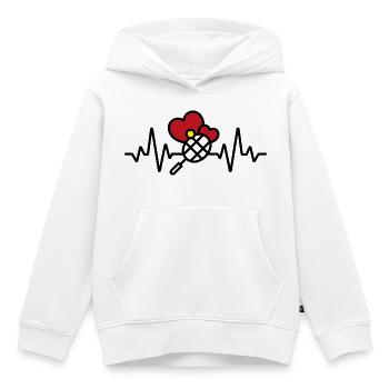 I love Tennis - Kinder Premium Organic Hoodie - Weiß - Vorne - AI Model Kid Female (0cm)