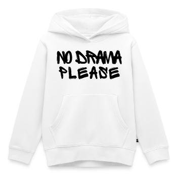 Pas de drame s’il vous plaît - Sweat Premium à capuche enfant bio - blanc - Devant - AI Model Kid Female (0cm)