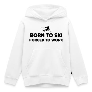 Né à ski T-Shirts - Sweat Premium à capuche enfant bio - blanc - Devant - AI Model Kid Female (0cm)