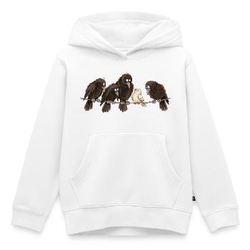 Krähen Raben Taube Statement Anderssein Vogel - Kinder Premium Organic Hoodie - Weiß - Vorne - AI Model Kid Female (0cm)