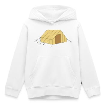 Tente - Sweat Premium à capuche enfant bio - blanc - Devant - AI Model Kid Female (0cm)