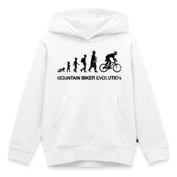 Développement d’un vététiste - Sweat Premium à capuche enfant bio - blanc - Devant - AI Model Kid Female (0cm)