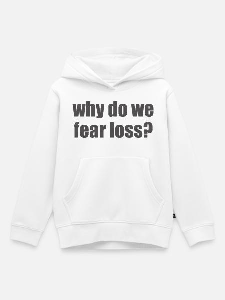 Warum fürchten wir Verlust? - Kinder Premium Organic Hoodie - Weiß