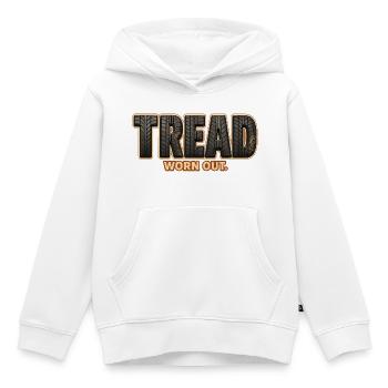PROFIL – Abgenutzt | Ein lustiges Wortspiel auf dem Profil - Kinder Premium Organic Hoodie - Weiß - Vorne - AI Model Kid Female (0cm)