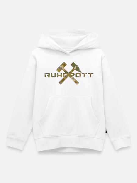 Ruhrpott Camo - Kinder Premium Organic Hoodie - Weiß