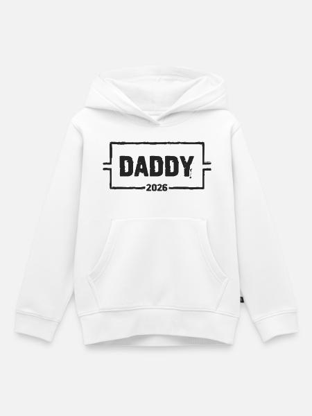 DADDY 2026 Stolzer werdender Vater - Kinder Premium Organic Hoodie - Weiß