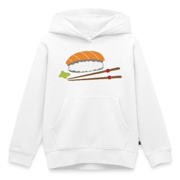 Sushi - Sweat Premium à capuche enfant bio - blanc - Devant - AI Model Kid Female (0cm)