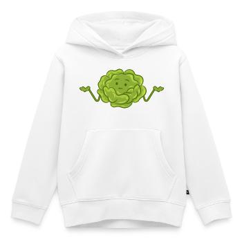 Lustiger Salat - Kinder Premium Organic Hoodie - Weiß - Vorne - AI Model Kid Female (0cm)
