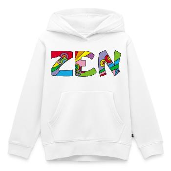 Zen und Yoga - Kinder Premium Organic Hoodie - Weiß - Vorne - AI Model Kid Female (0cm)