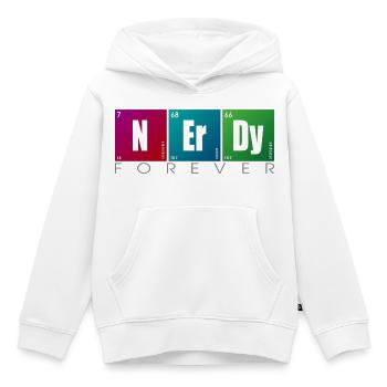 NERDY forever - NERDY Elements - Kinder Premium Organic Hoodie - Weiß - Vorne - AI Model Kid Female (0cm)