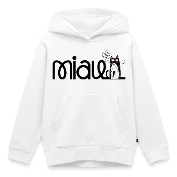 lustige MIAU - Katze - Kinder Premium Organic Hoodie - Weiß - Vorne - AI Model Kid Female (0cm)