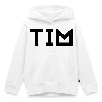 Prénom Tim - Sweat Premium à capuche enfant bio - blanc - Devant - AI Model Kid Female (0cm)