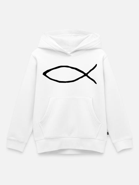 Christlicher Fisch - Kinder Premium Organic Hoodie - Weiß