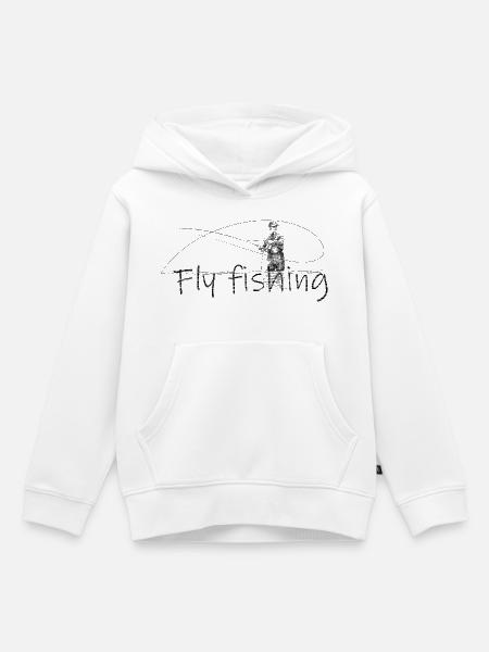 Fly fishing - Kinder Premium Organic Hoodie - Weiß