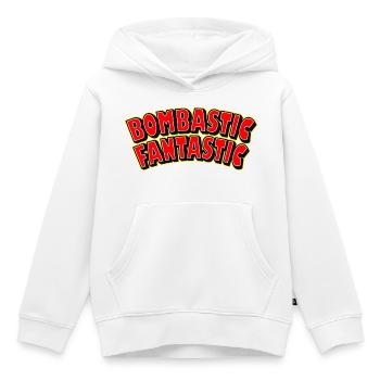 Bombastic Fantastic - Kids Premium Organic Hoodie - white - Front - AI Model Kid Female (0cm)