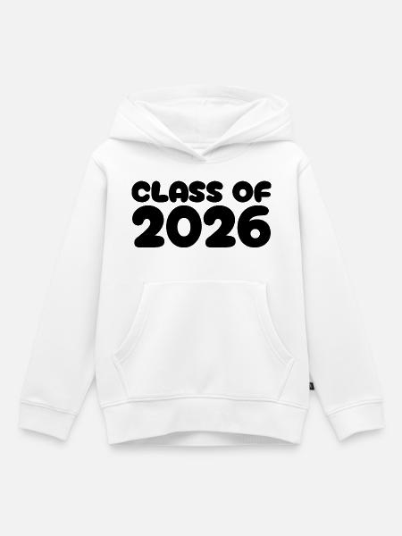 Class of 2026 - Kinder Premium Organic Hoodie - Weiß