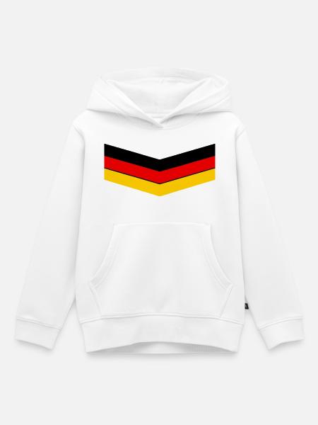 Rote Gelbe Chevron Form Muster - Kinder Premium Organic Hoodie - Weiß