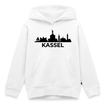 Kassel Wahrzeichen Silhouette skyline - Kinder Premium Organic Hoodie - Weiß - Vorne - AI Model Kid Female (0cm)