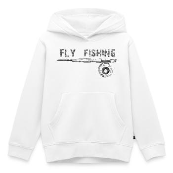 Fly fishing - Kinder Premium Organic Hoodie - Weiß - Vorne - AI Model Kid Female (0cm)