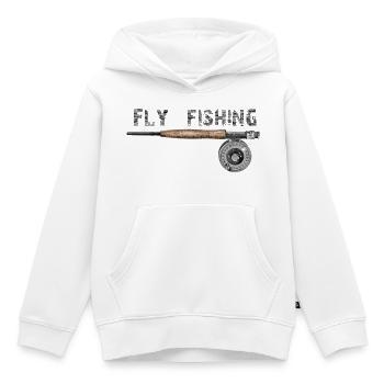Fly fishing - Kinder Premium Organic Hoodie - Weiß - Vorne - AI Model Kid Female (0cm)