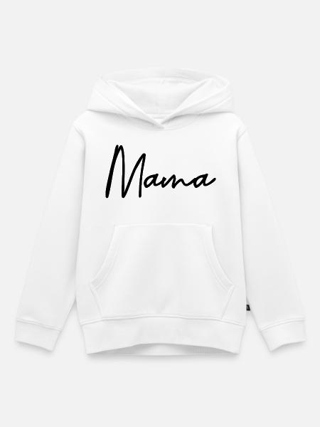 Mama - Kinder Premium Organic Hoodie - Weiß