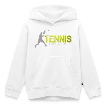Tennis Best Game Ever Vintage Design für Trainer - Kinder Premium Organic Hoodie - Weiß - Vorne - AI Model Kid Female (0cm)