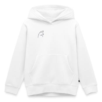 Doigt d’honneur blobbo - Sweat Premium à capuche enfant bio - blanc - Devant - AI Model Kid Female (0cm)