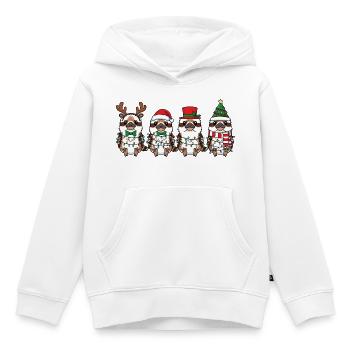 Lachender Hans Weihnachtsmann - Kinder Premium Organic Hoodie - Weiß - Vorne - AI Model Kid Female (0cm)