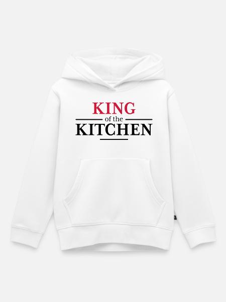 King of the Kitchen - Kinder Premium Organic Hoodie - Weiß
