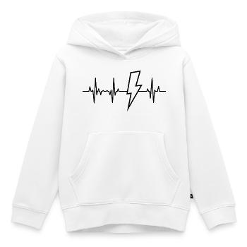 Elektriker Herzklopfen - Kinder Premium Organic Hoodie - Weiß - Vorne - AI Model Kid Female (0cm)