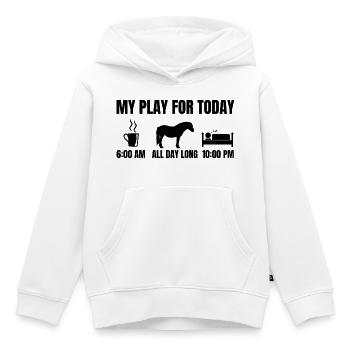Mon plan pour aujourd’hui - Sweat Premium à capuche enfant bio - blanc - Devant - AI Model Kid Female (0cm)