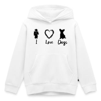 Hundeliebhaber - Kinder Premium Organic Hoodie - Weiß - Vorne - AI Model Kid Female (0cm)